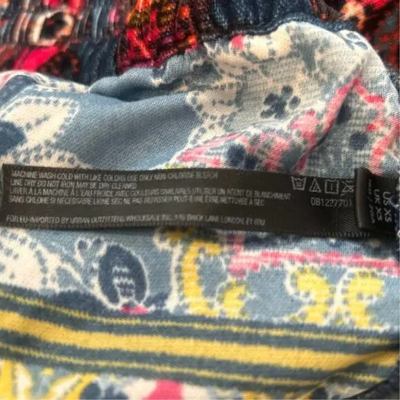 ANTHROPOLOGIE Zadie Patchwork Print Velvet Tassel Tie Lounge/sleep Pants XS/S - Picture 7 of 9